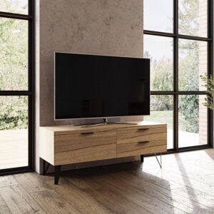 Fwstyle Fisso Small Tv Unit Cracked Oak No-Tools Click-Together Living Room Fwstyle Fisso Small Tv Unit Cracked Oak No-Tools Click-Together Living Room