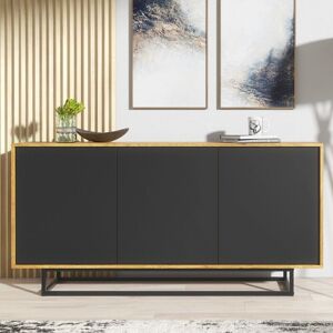Olivia Furniture 160cm Loft Retro Industrial Sideboard Vintage Oak Tv Unit Cabinet Olivia Furniture 160cm Loft Retro Industrial Sideboard Vintage Oak Tv Unit Cabinet