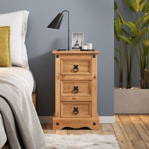 Corona Bedside Cabinet 3 Drawer Table Chest Solid Pine By Mercers Furniture® Corona Bedside Cabinet 3 Drawer Table Chest Solid Pine By Mercers Furniture®