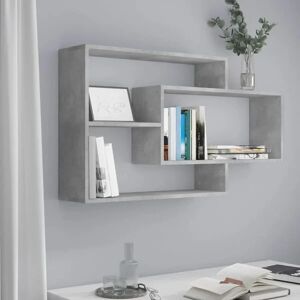 vidaXL Wall Shelf Concrete Grey Engineered Wood - Wall Shelf vidaXL Wall Shelf Concrete Grey Engineered Wood - Wall Shelf