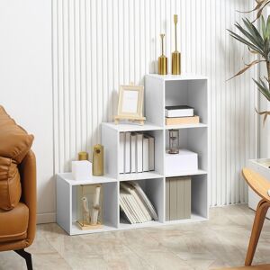 Homcom L-Shaped Storage Cabinet Closet Organiser Bookcase W/ 6 Cube 3-Tier Shelf White Homcom L-Shaped Storage Cabinet Closet Organiser Bookcase W/ 6 Cube 3-Tier Shelf White