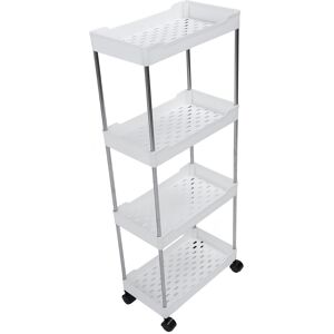 Slim Rolling Storage Cart 4 Tier Bathroom Organizer Mobile Shelving Unit Slim Rolling Storage Cart 4 Tier Bathroom Organizer Mobile Shelving Unit