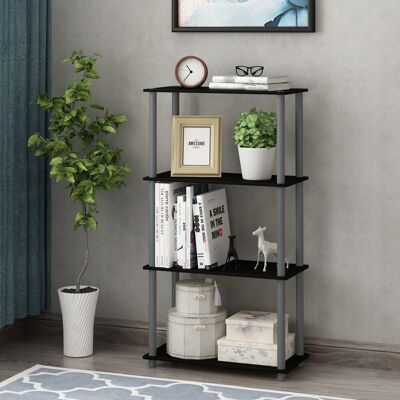 Furinno Turn-N-Tube 4-Tier Shelf Display Rack - Shelf Display Rack Furinno Turn-N-Tube 4-Tier Shelf Display Rack - Shelf Display Rack