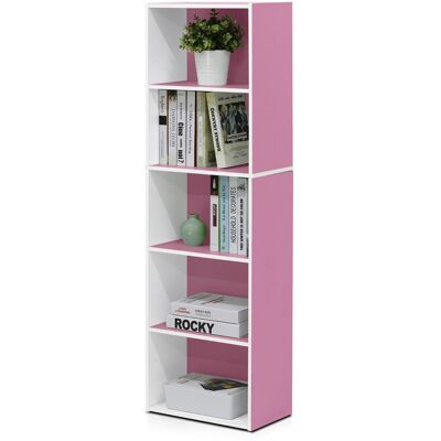 Furinno Luder 5-Tier Reversible Color Open Shelf Bookcase - Bookcase Furinno Luder 5-Tier Reversible Color Open Shelf Bookcase - Bookcase