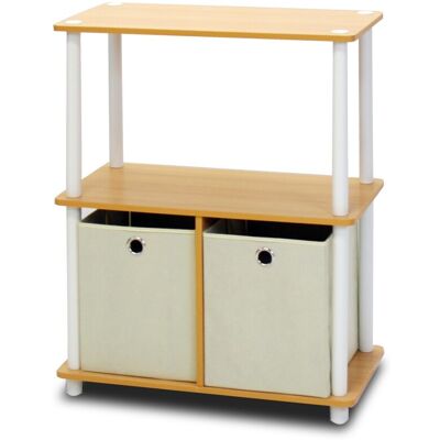 Furinno Go Green 3-Tier Storage Rack - Beech/white Furinno Go Green 3-Tier Storage Rack - Beech/white