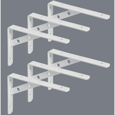 Branded Sayayo 6 Pack Shelf Brackets Heavy Duty Wall Brackets For Shelves Stainless Stee Branded Sayayo 6 Pack Shelf Brackets Heavy Duty Wall Brackets For Shelves Stainless Stee