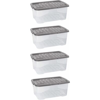 Strata - 42L Curve Storage Box - Clear - Storage Box Strata - 42L Curve Storage Box - Clear - Storage Box