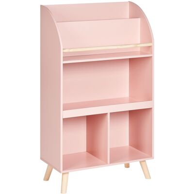 Beliani Pink Pastel 3-Shelf Kids Room Bookcase - Bookshelf Beliani Pink Pastel 3-Shelf Kids Room Bookcase - Bookshelf