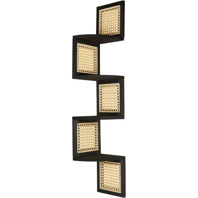 Beliani Corner Shelf with 4 Shelves - Black - Bookcase Beliani Corner Shelf with 4 Shelves - Black - Bookcase