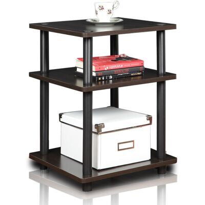 Furinno Multi-purpose Shelf - Simple Assembly, 3 Tiers, Wood - Shelf Furinno Multi-purpose Shelf - Simple Assembly, 3 Tiers, Wood - Shelf