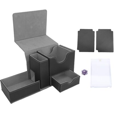 ˘ Card Deck Box Pu Leather Magnetic Card Storage Organizer Case With Dice Drawer ˘ Card Deck Box Pu Leather Magnetic Card Storage Organizer Case With Dice Drawer