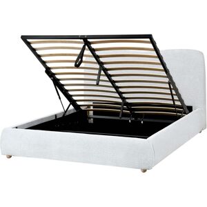 Beliani Ottoman Bed Fabric Blagnac 140 X 200 Cm (Eu Double) Light Grey Beliani Ottoman Bed Fabric Blagnac 140 X 200 Cm (Eu Double) Light Grey