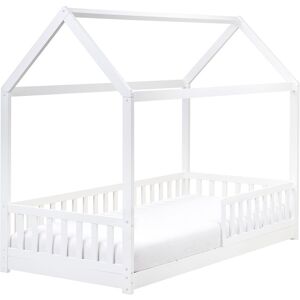 Beliani Kids Bed Pine Wood Cossaye 90 X 200 Cm (Eu Single) White Beliani Kids Bed Pine Wood Cossaye 90 X 200 Cm (Eu Single) White