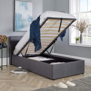Home Source Ottoman Storage Bed End Lift Small Double Hopsack Fabric Bed Frame Furniture Home Source Ottoman Storage Bed End Lift Small Double Hopsack Fabric Bed Frame Furniture