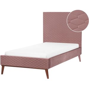 Beliani Pink Velvet Single Bed - Bedroom Furniture Beliani Pink Velvet Single Bed - Bedroom Furniture