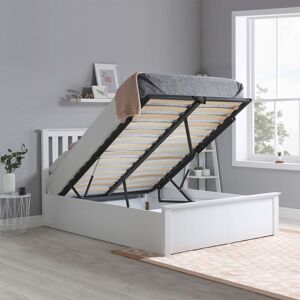 Birlea White Wood Small Double Ottoman Bed And Mattress Bundle Phoenix Nebula 120cm 4ft Birlea White Wood Small Double Ottoman Bed And Mattress Bundle Phoenix Nebula 120cm 4ft