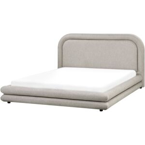 Beliani Waterbed Faux Linen Lavardens 160 X 200 Cm (Eu King Size) Taupe Beliani Waterbed Faux Linen Lavardens 160 X 200 Cm (Eu King Size) Taupe