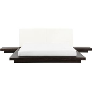 Beliani Bed Frame Dark Wood - Bed Frame Beliani Bed Frame Dark Wood - Bed Frame