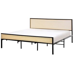 Beliani Bed Metal Avanton 180 X 200 Cm (Eu Super King) Black Beliani Bed Metal Avanton 180 X 200 Cm (Eu Super King) Black