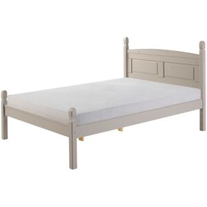 Corona Bed Frame Double 4ft6 Low End Grey Wax Solid Pine By Mercers Furniture® Corona Bed Frame Double 4ft6 Low End Grey Wax Solid Pine By Mercers Furniture®