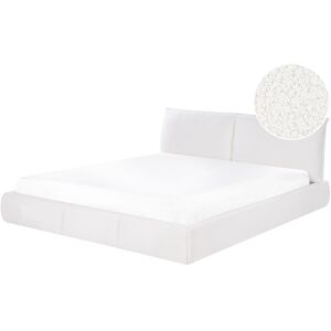 Beliani Boucle Eu Super King Size White Vinay Beliani Boucle Eu Super King Size White Vinay