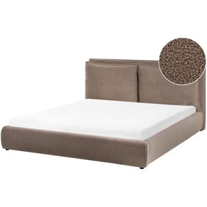 Beliani Bed Boucle Bajonna 160 X 200 Cm (Eu King Size) Brown Beliani Bed Boucle Bajonna 160 X 200 Cm (Eu King Size) Brown