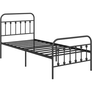Homcom 3ft Metal Single Platform Bed Frame W/ Underbed Storage Headboard Black Homcom 3ft Metal Single Platform Bed Frame W/ Underbed Storage Headboard Black