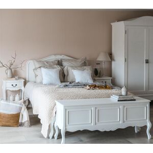 Statement Furniture Juliette Shabby Chic White Kingsize Bed, 5ft French Bed,Hand Carved Headboard Statement Furniture Juliette Shabby Chic White Kingsize Bed, 5ft French Bed,Hand Carved Headboard