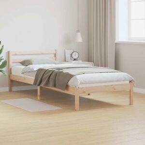 Bed Frame With Headboard Brown 220 X 100 Cm Solid Pine Wood Vidaxl Bed Frame With Headboard Brown 220 X 100 Cm Solid Pine Wood Vidaxl