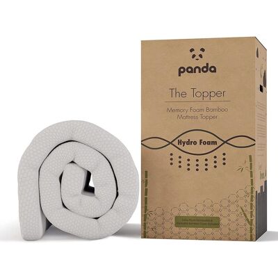 Panda London - Panda Memory Foam Bamboo - White - Mattress Topper Panda London - Panda Memory Foam Bamboo - White - Mattress Topper