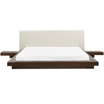 Beliani Bed Frame Dark Wood - Bed Frame Beliani Bed Frame Dark Wood - Bed Frame