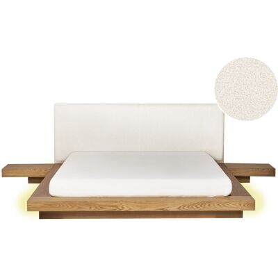 Beliani Modern LED Bed with Nightstands - 160x200cm - Zen Beliani Modern LED Bed with Nightstands - 160x200cm - Zen