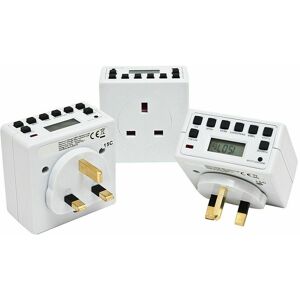 Ex-Pro 3x 24 Hour 7 Day Electronic Programmable Plug Xmas Tree Lights Garden Display Ex-Pro 3x 24 Hour 7 Day Electronic Programmable Plug Xmas Tree Lights Garden Display