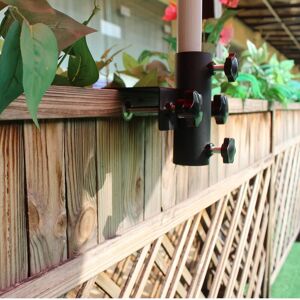 2 Pcs Patio Umbrella Side Holder Steel Parasol Umbrella Clamp Mount Fixed Clip 2 Pcs Patio Umbrella Side Holder Steel Parasol Umbrella Clamp Mount Fixed Clip