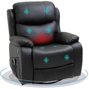 Homcom Massage Recliner Chair Manual Reclining Chair With Footrest Remote Black Homcom Massage Recliner Chair Manual Reclining Chair With Footrest Remote Black