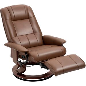 Homcom Ergonomic Office Recliner Sofa Chair Pu Leather Armchair Lounger Brown Homcom Ergonomic Office Recliner Sofa Chair Pu Leather Armchair Lounger Brown