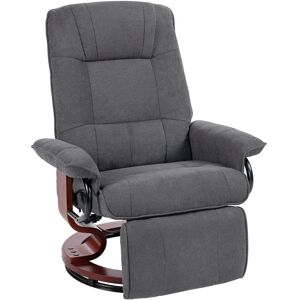 Homcom Manual Recliner Swivel Reclining Chair With Footrest Armrests Seat Grey Homcom Manual Recliner Swivel Reclining Chair With Footrest Armrests Seat Grey