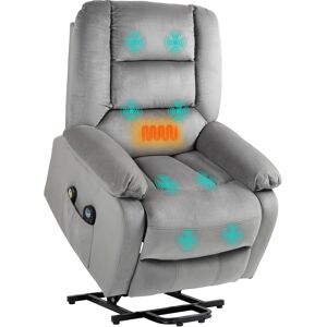 Homcom Riser And Recliner Chair Lift Chair With Vibration Massage, Heat, Grey Homcom Riser And Recliner Chair Lift Chair With Vibration Massage, Heat, Grey
