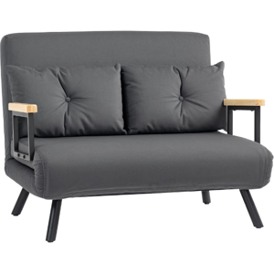 Homcom Click Clack 2 Seater Sofa Bed For Living Room Guest Room Seat Dark Grey Homcom Click Clack 2 Seater Sofa Bed For Living Room Guest Room Seat Dark Grey