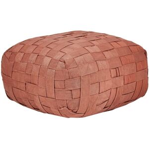 Beliani Pouffe Bodla Light Red Beliani Pouffe Bodla Light Red