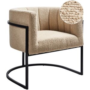 Beliani Armchair Larvik Ii Boucle Beige Beliani Armchair Larvik Ii Boucle Beige