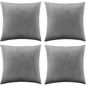 Gigizaza Velvet Grey Cushion Covers 20 X 20 Inches Square Soft Decorative Throw Gigizaza Velvet Grey Cushion Covers 20 X 20 Inches Square Soft Decorative Throw