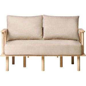 Beliani Asker Beige Minimalist 2-Seater Sofa - Sofá Beliani Asker Beige Minimalist 2-Seater Sofa - Sofá