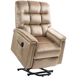 Homcom Power Lift Recliner Chair For Elderly W/ Remote Control, Champagne Homcom Power Lift Recliner Chair For Elderly W/ Remote Control, Champagne