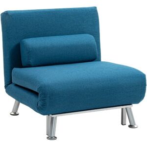 Homcom Folding 5 Position Convertible Sleeper Chair Sofa Bed Chaise Lounges Blue Homcom Folding 5 Position Convertible Sleeper Chair Sofa Bed Chaise Lounges Blue