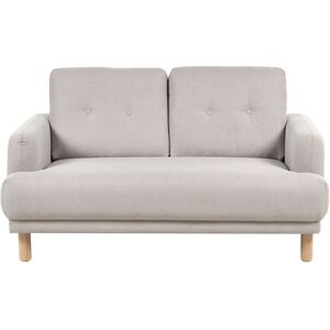 Beliani Taupe Polyester 2-Seater Sofa - Living Room Furniture Beliani Taupe Polyester 2-Seater Sofa - Living Room Furniture