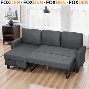 Sofa Set 3-Seater Storage Sofa Bed Removable Cushion - Charcoal Grey 197w X 129d X 85h Cm Sofa Set 3-Seater Storage Sofa Bed Removable Cushion - Charcoal Grey 197w X 129d X 85h Cm