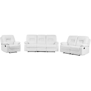 Beliani Living Room Set - Reclining Faux Leather 3 Seater 2 Seater Armchair Beliani Living Room Set - Reclining Faux Leather 3 Seater 2 Seater Armchair