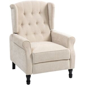 Homcom Reclining Armchair Manual Recliner With Comfort Relax Footrest Seat Home Beige Homcom Reclining Armchair Manual Recliner With Comfort Relax Footrest Seat Home Beige
