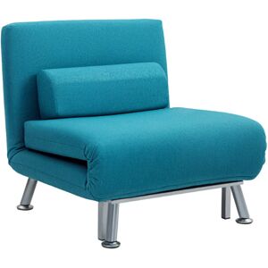 Homcom Single Sofa Bed Folding 5 Position Convertible Sleeper Chair Dark Blue Homcom Single Sofa Bed Folding 5 Position Convertible Sleeper Chair Dark Blue